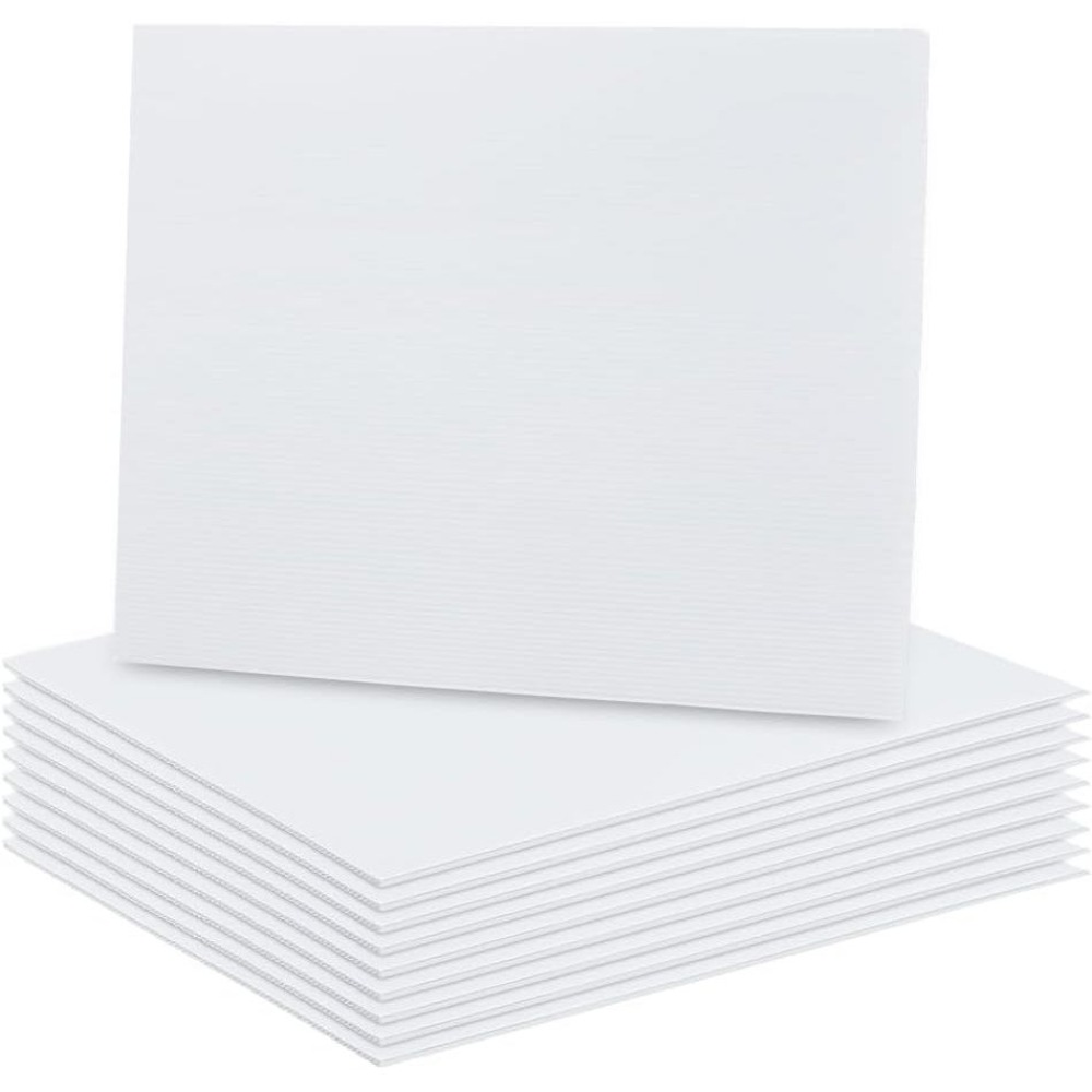 10枚入り 白色波形プラスチックシート 15.7x11.8イ - Yard Sign Blank のレビューと価格