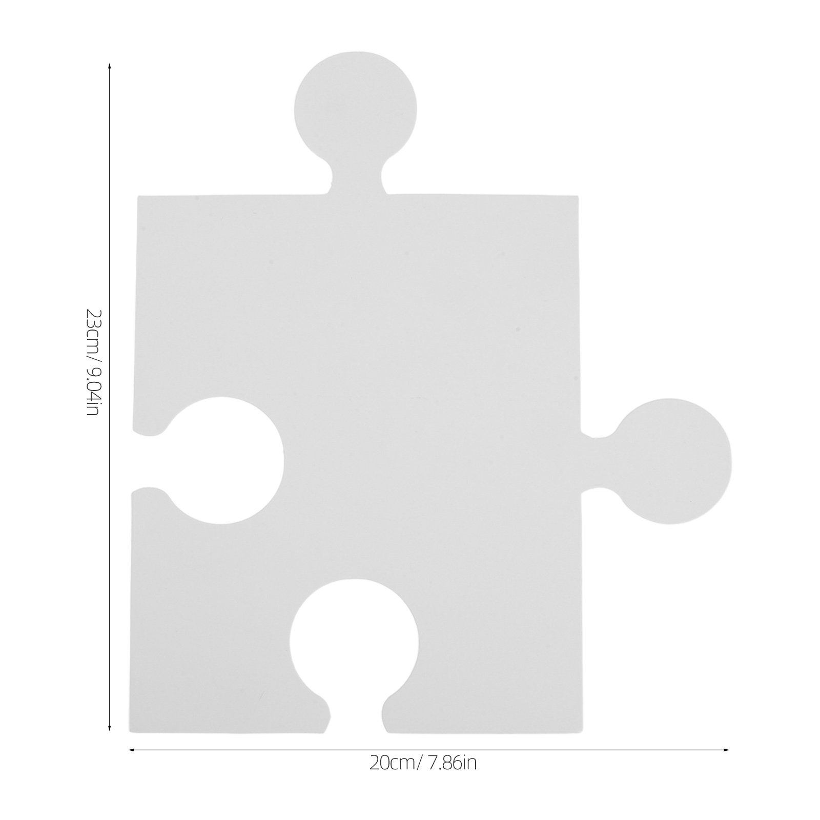 60ピースの大きな無地のパズルピース、白いジグソーパズル、D - Puzzle Blank White のレビューと価格