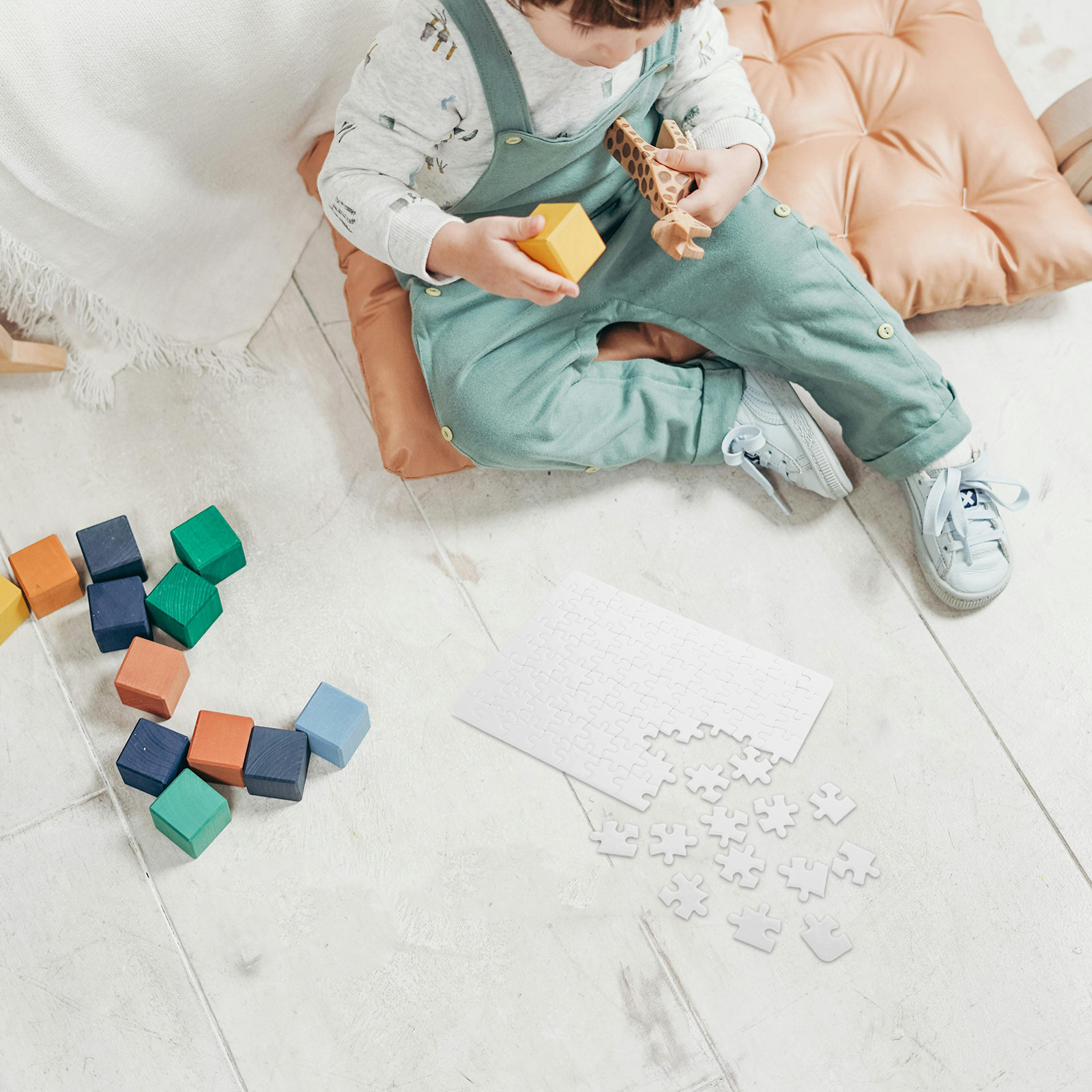 4枚組 無地ジグソーパズル 白いパズルボード DIY昇華クラ - Puzzle Blank White のレビューと価格